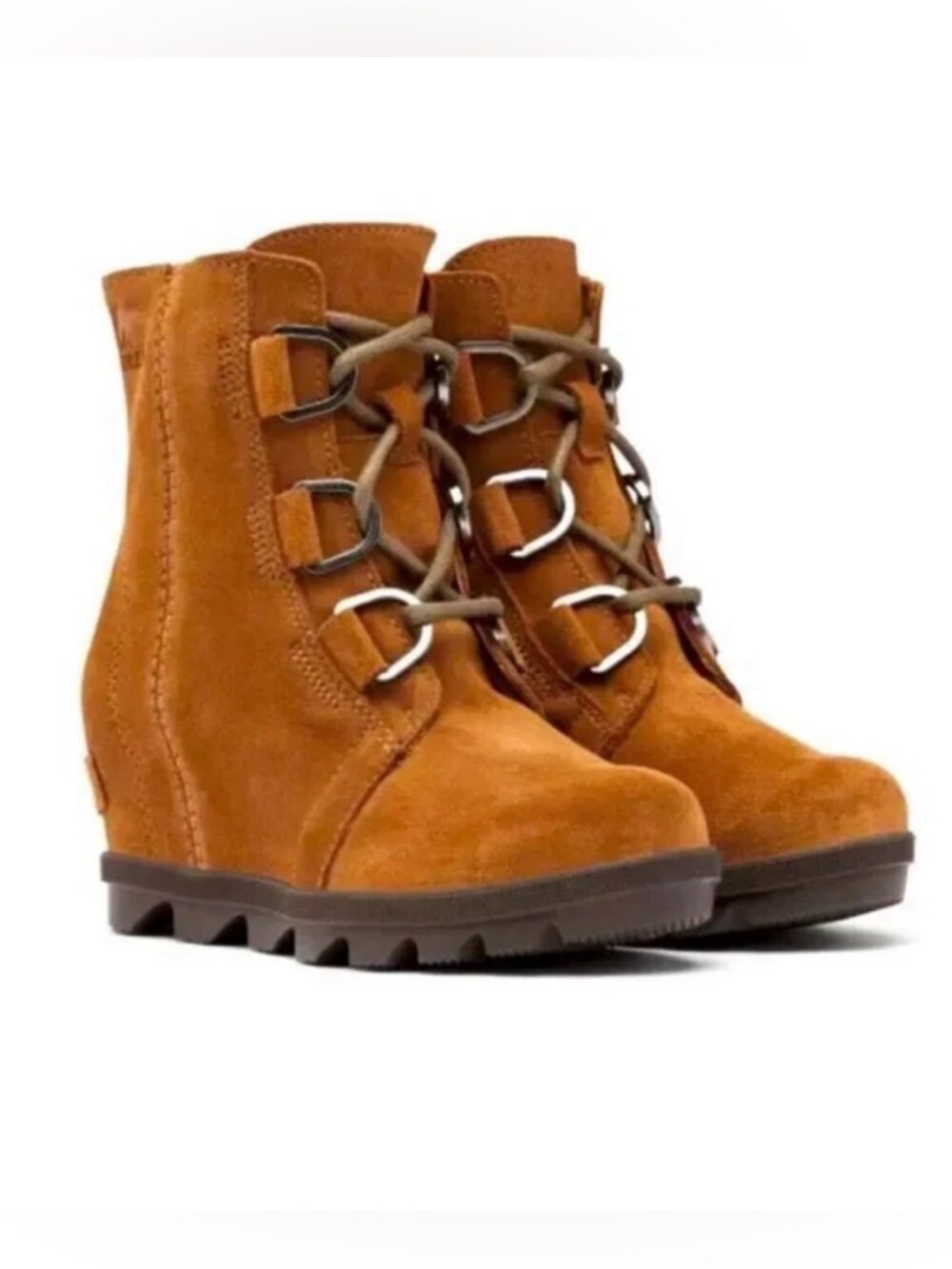 SOREL Joan of Arctic II Wedge Ankle Boot Weatherproof Rust Suede 5 MSRP $220 NWT